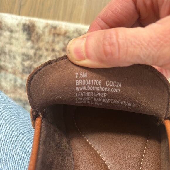 Like New Worn Once Born Brown Carrera Leather Penny Loafers - Picture 6 of 9